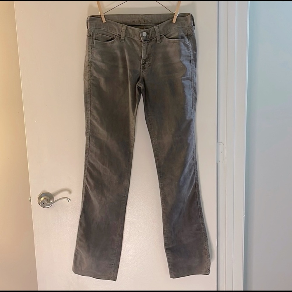 7 For All Mankind Womens waist size 28 Gray Corduroy Pants